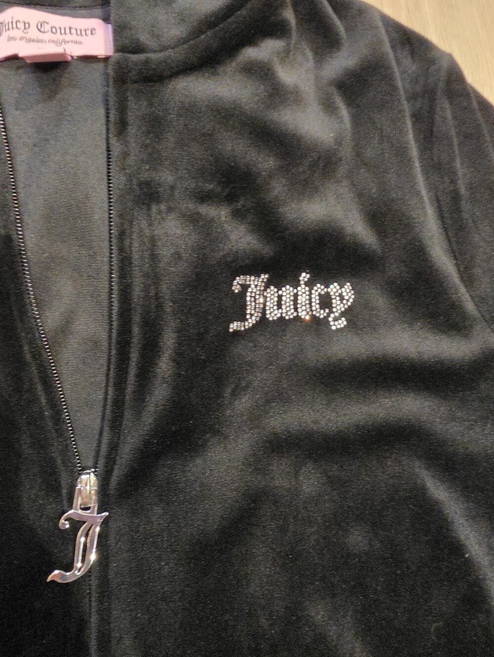 Juicy Couture Black Velour Tracksuit Set Large - Picture 4 of 7